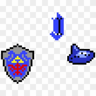Ocarina Of Time Items - Hyrule Shield Pixel Art, HD Png Download