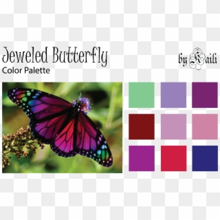 Jeweled Butterfly Swatch - Information About Butterfly, HD Png Download