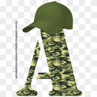 Alfabeto Camuflado Com Boné Png , Png Download - Camouflage Background, Transparent Png