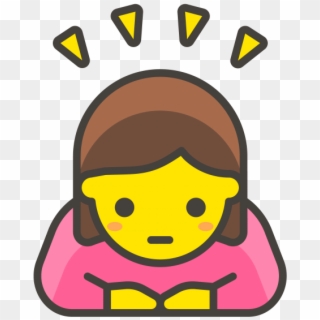 Woman Bowing Emoji - Icono Mujer Png, Transparent Png