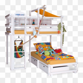 Bunk Bed White Calgary - Etagenbett Weiß, HD Png Download