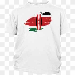 Kenyan Flag Youth T-shirt Rlw1681 - Shirt, HD Png Download