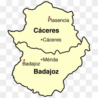 Spain Extremadura Map - Badajoz Comunidad Autonoma, HD Png Download