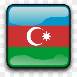 Azerbaijan, Flag, Country, Nationality, Square, Button - Azerbaijan Flag Square Png, Transparent Png