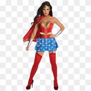 Dc Comics Secret Wishes Wonder Woman Corset Costume - Sexy Wonder Woman Outfit, HD Png Download