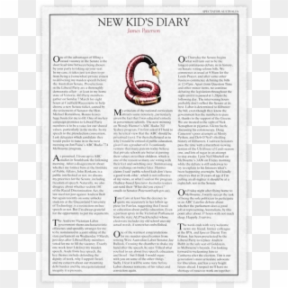 02 Apr New Kid's Diary Spectator Australia - Graphic Design, HD Png Download