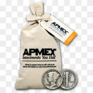 90% Silver Mercury Dimes $50 Face-value Bag - Apmex, HD Png Download