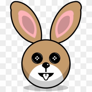 Hunny Bunnys Stickers - Bunny Cartoon Head, HD Png Download