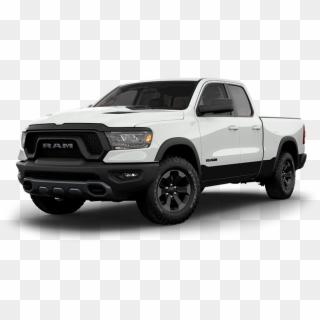 2019 Ram 1500 Rebel With Bright White And Black Two - White Ram Rebel 2019, HD Png Download