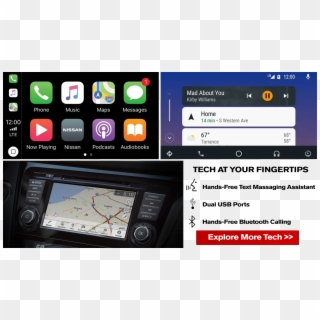 Nissan Rogue Technology - 2018 Honda Accord Apple Carplay, HD Png Download