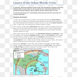 Docx - Cuban Missile Crisis Map, HD Png Download