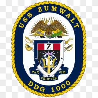 Navy Ship Png - Uss Zumwalt Ddg 1000 Crest, Transparent Png