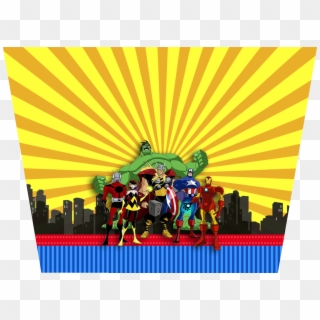 Avengers Comic Version Free Printable Labels - Fazendo Minha Festa Os Vingadores, HD Png Download