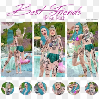 Best Friends Pose Pack - Girl, HD Png Download