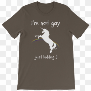 Not Gay Unicorn Unisex Jersey T-shirt - Slot Floppies Shirt, HD Png Download