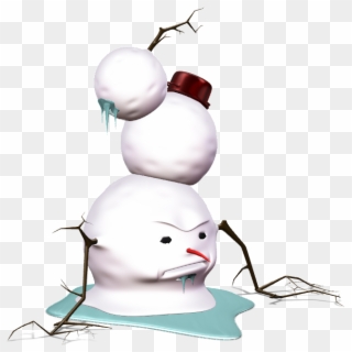 Grumpy Snowman - Cartoon, HD Png Download