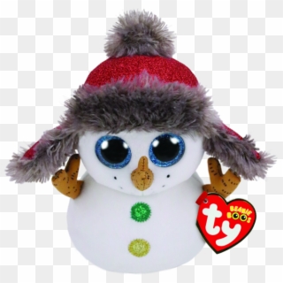 Buttons The Snowman Christmas Regular Beanie Boo - Snowman Beanie Boo, HD Png Download