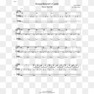 Koopa/bowser's Castle Mario Kart 64 Organ Cover - Sheet Music, HD Png Download