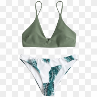Camouflage Green Print Bathing Suit Swimwear Women - Swimsuit, HD Png Download