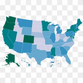 Americans Are More Bullish Than Ever On Legal Weed - 2018 Marijuana Legalization Map, HD Png Download