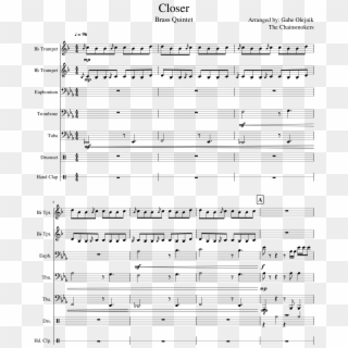Closer Sheet Music Composed By Arranged By - Sheet Music, HD Png Download