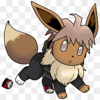 Fanartmakoto Naegi An As Eevee - Cartoon, HD Png Download