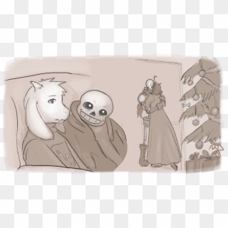 Asriel Glanced At Papyrus And Frisk Hugging, Then Quickly - Illustration, HD Png Download