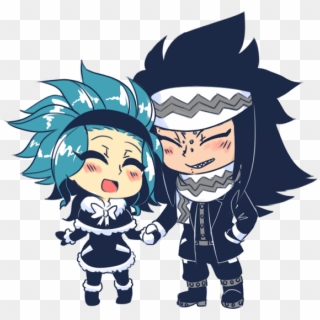 Fairy Tail Gajeel And Levy Chibi, HD Png Download