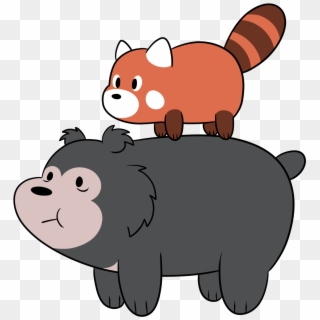 Red Panda And Sloth Bear - Cartoon, HD Png Download