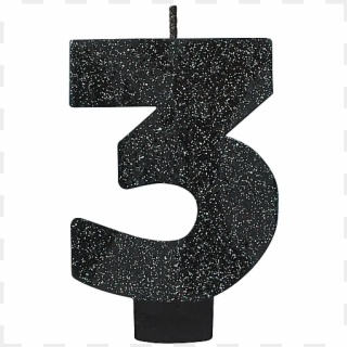 Number 3 Black Candle - Leather, HD Png Download