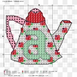 Tea Lovers' Alphabet Cross Stitch Patterns Alfabeto - Illustration, HD Png Download