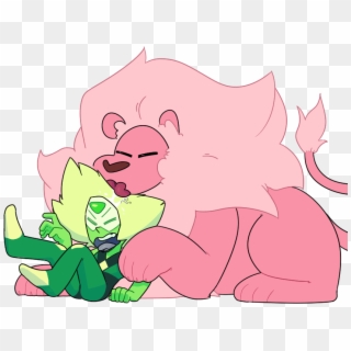 Lion Pink Red Nose Fictional Character Mammal Vertebrate - Steven Universe Peridot And Lion, HD Png Download