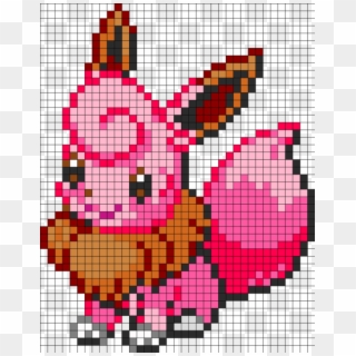 Pixel Art Pokemon Grid Eevee, HD Png Download