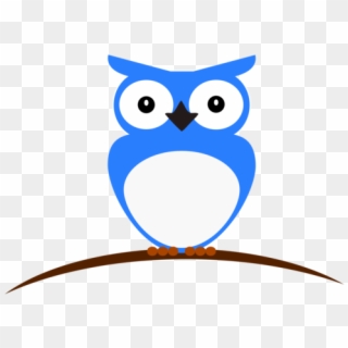 Snowy Owl Computer Icons Beak Black And White Owl - Clipart Blue And White, HD Png Download