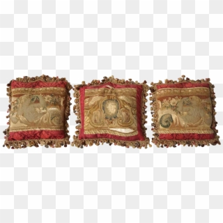 Set Of Three French Aubusson Tapestry Throw Pillows - Quilting, HD Png Download