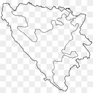 Bosnia And Herzegovina Districts Blank - Blank Map Of Bosnia, HD Png Download