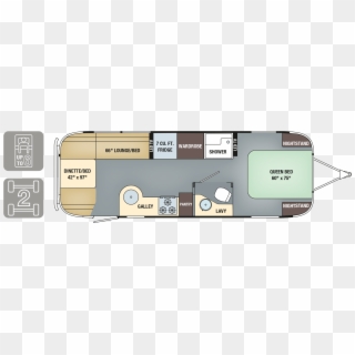 Air 2017-floorplan Intl Signature 27fb H - 2016 Airstream International Signature 27fb, HD Png Download