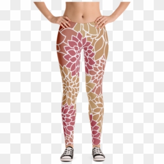 Abstract Leafy Multi-color Stretchy Work Out, And Everyday - Leggings Kawaii, HD Png Download