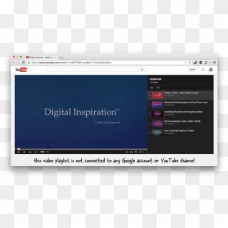 Create Youtube Playlists - Youtube Playlist, HD Png Download