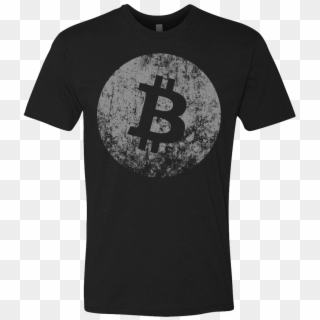 Faded Bitcoin Moon Illustration Tee - Shirt, HD Png Download