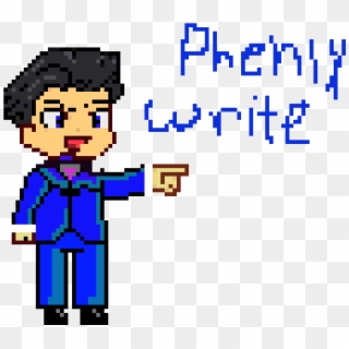 Ace Attorney Phenoix Write - Cartoon, HD Png Download