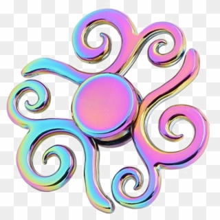 Rainbow Fidget Spinner Png Image With Transparent Background - Fidget Spinner Rainbow Metal, Png Download