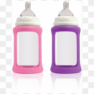 Cherub Baby Wide Neck Colour Change Glass Bottle Wide - Baby Bottle, HD Png Download