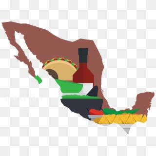 Mexico Silhouette At Getdrawings - Mexican Flag In Country, HD Png Download