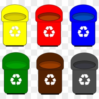 Trash Can Clipart Kawaii - Recycle Bins Png, Transparent Png