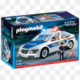 Police Car With Flashing Lights - Playmobil Police Car With Flashing Light New, HD Png Download