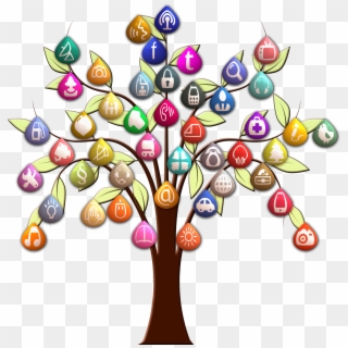 Social Media Icon Tree Png - Email Marketing Redes Sociales Png, Transparent Png