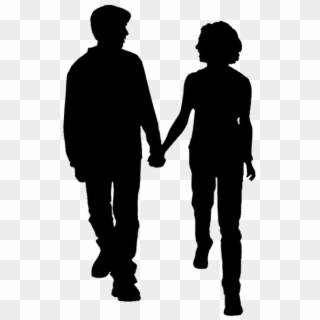Man And Woman Hand In Hand Pluspng - People Walking Png Silhouette, Transparent Png