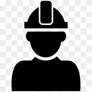 Constructor With Hard Hat Protection On His Head Comments - Hard Hat Man Icon, HD Png Download