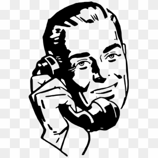 This Free Icons Png Design Of Man On Telephone, Transparent Png